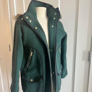 J Crew Stadium Coat with Quilted Interior (worn once)